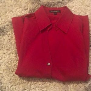 Red Express short sleeve button up